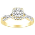 thumbnail image 1 of AFFY Twist Shank Womens Engagement Ring In 14k Yellow Gold With (0.75 cttw) White Natural Diamond With RING Size-6.5, 1 of 1