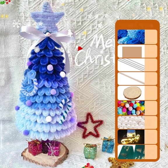 Twist Stick Christmas Tree Material Pack, DIY Craft Kit for Small Ornaments, High-Quality Components for Easy Assembly, Ideal Holiday Gift for Creative Fun and Family Activities