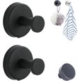 thumbnail image 1 of Twist Suction Cup Hooks for Shower, No Drill Suction Cup Hooks, Suction Bathroom Hooks, Removable Shower Hooks, Stainless Steel Vacuum Hooks for Bathroom, Kitchen (2*Black), 1 of 5