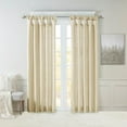 thumbnail image 1 of Champagne Twist Tab Curtain Panel - 50"X108" Faux Silk Window Treatment with Lining, Elegant Drapes, 1 of 6