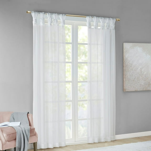Twist Tab Voile Sheer Window Pair