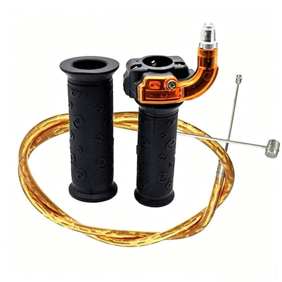 Twist Throttle Grip with 39 Inch Throttle Cable, 3 Stage Restrictable Accelerator Handle Replacement Parts Fit 47cc 49cc Mini Bike, ATV Quad, Dirt Bike, Pocket Pit Bike