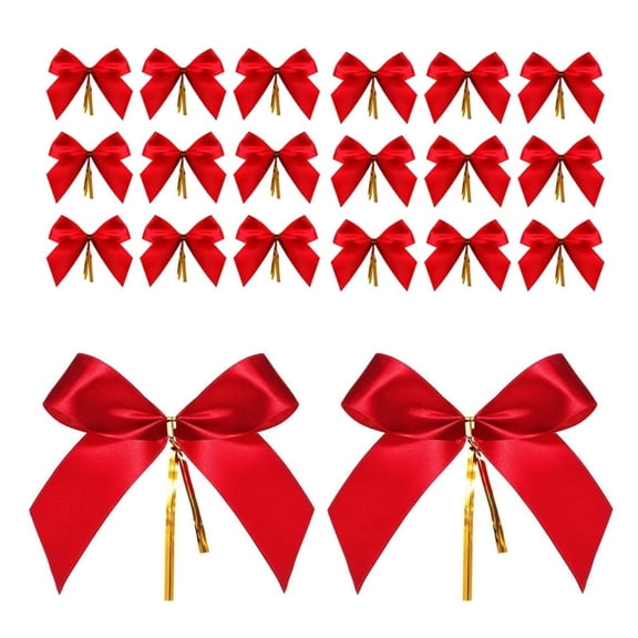 Twist Tie Bows,Satin Ribbon Twist Craft Tie Bows,TGY Portable Gift Wrapping Tool for Craft,Birthday,Party,Bridal Shower,Christmas Thanksgiving,96 Packs,3''