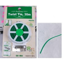 Twist Ties: 30m Plastic Coated Wire to Tie Garden Plant or Office Cable with Convenient, Built-in Cutter With Self Cutter Plastic Coated Wire Tie Wire DIY Flower Bracket