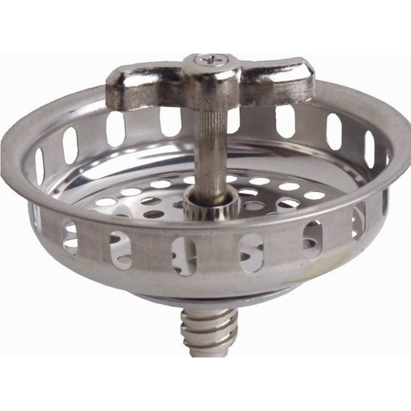 Twist Tight Kitchen Sink Basket Strainer, 3-1/2 Inch, Chrome, 1-Pack (86800)