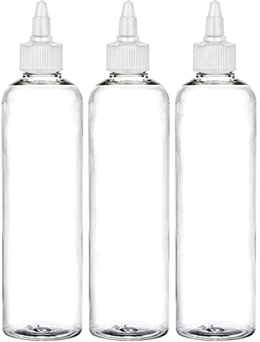 8 oz Clear Plastic Squeeze Bottle - Precision Tip - 2 x 2 x 7 - 1 count  box