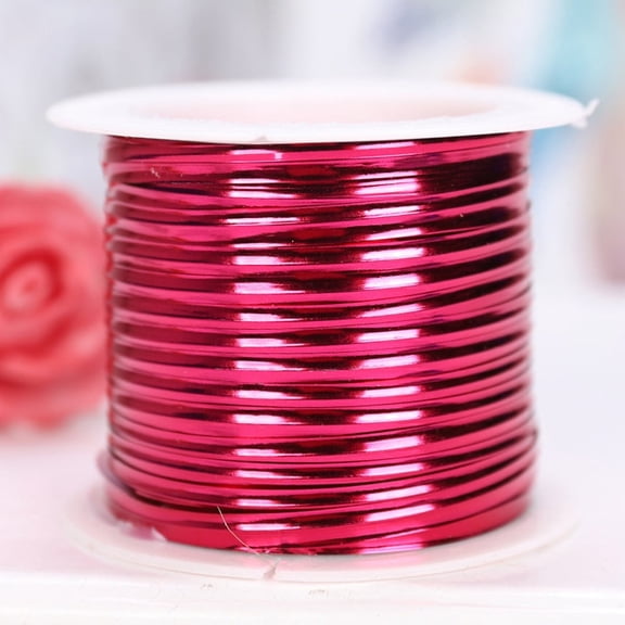 Twist-Wire Tie Multicolor Wrap Ribbon Rope Food Bread Bag Sealing Tying Twine Rose red