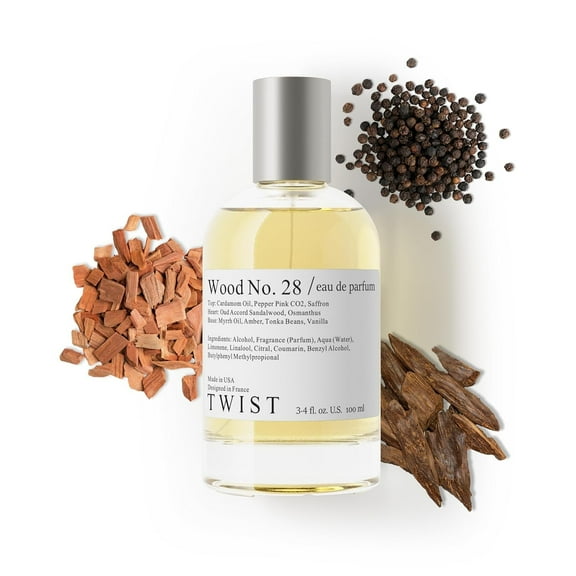 Twist Wood No. 28 Inspired by T. Ford Oud Wood, Long Lasting Perfume for Women & Men, EDP - 100 ml | 3.4 fl. oz.