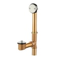 Twist and Close 1-1/2 in. 20-Gauge Brass Pipe Bath Waste and Overflow ...