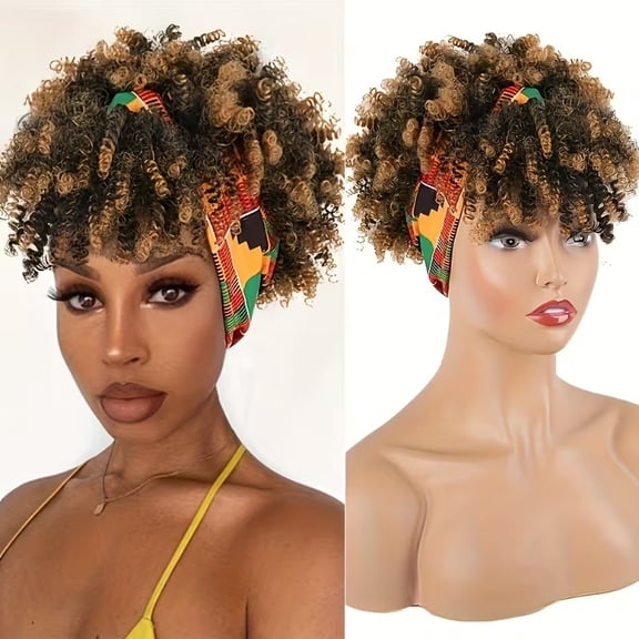 Twist curly topper headband hair extensions, short hair wig suitable for festivals, parties and other occasions