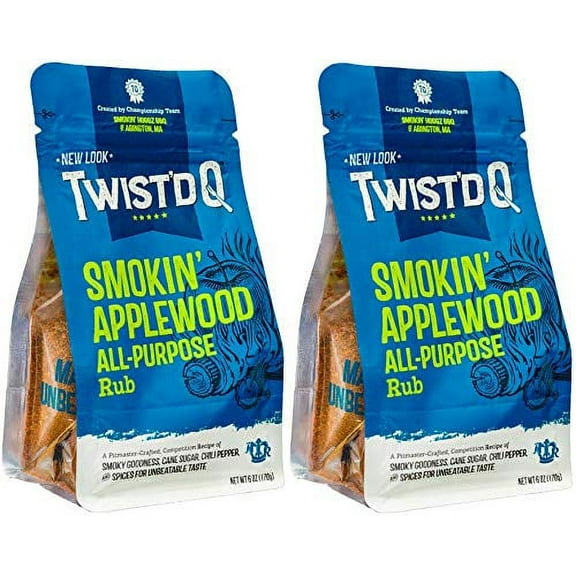 Twist'd Q - Smokin' DNF2Applewood All-Purpose Rub - American Royal - 2 Pack