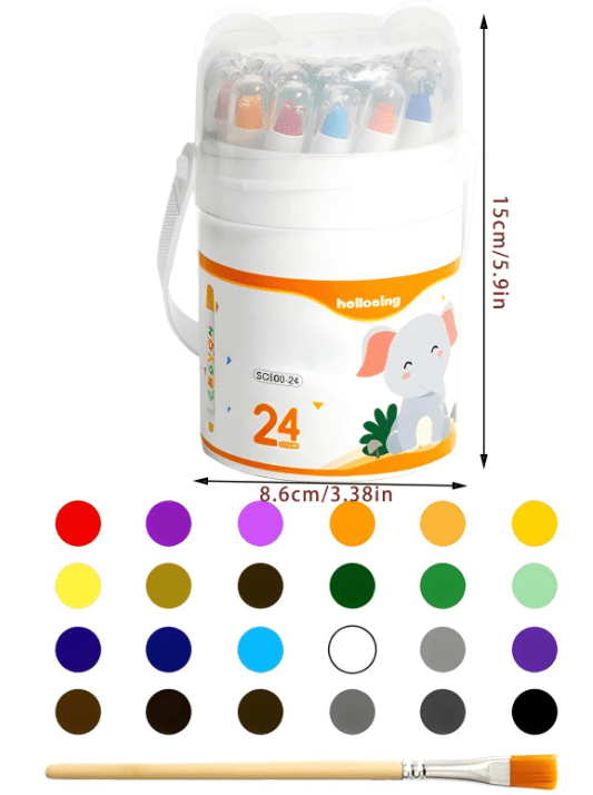 Twistable Crayons for 12 Colors, Silky Smooth Washable Rotating/Crayon Set, Art Supplies, Mess-Free Coloring Drawing Painting, A