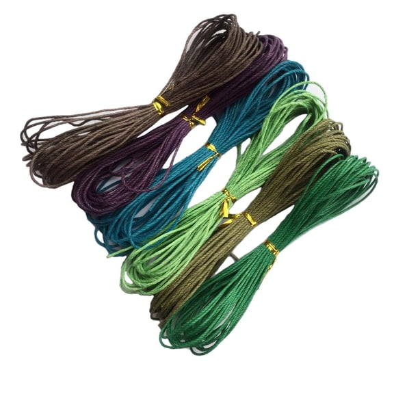 Twisted 1.5mm Cotton Cord ed Thread For Jewelry Making Beading Crafting Macrame, Leathersewing, Binding, Wrapping, Knotting, 60m/6pcs 3