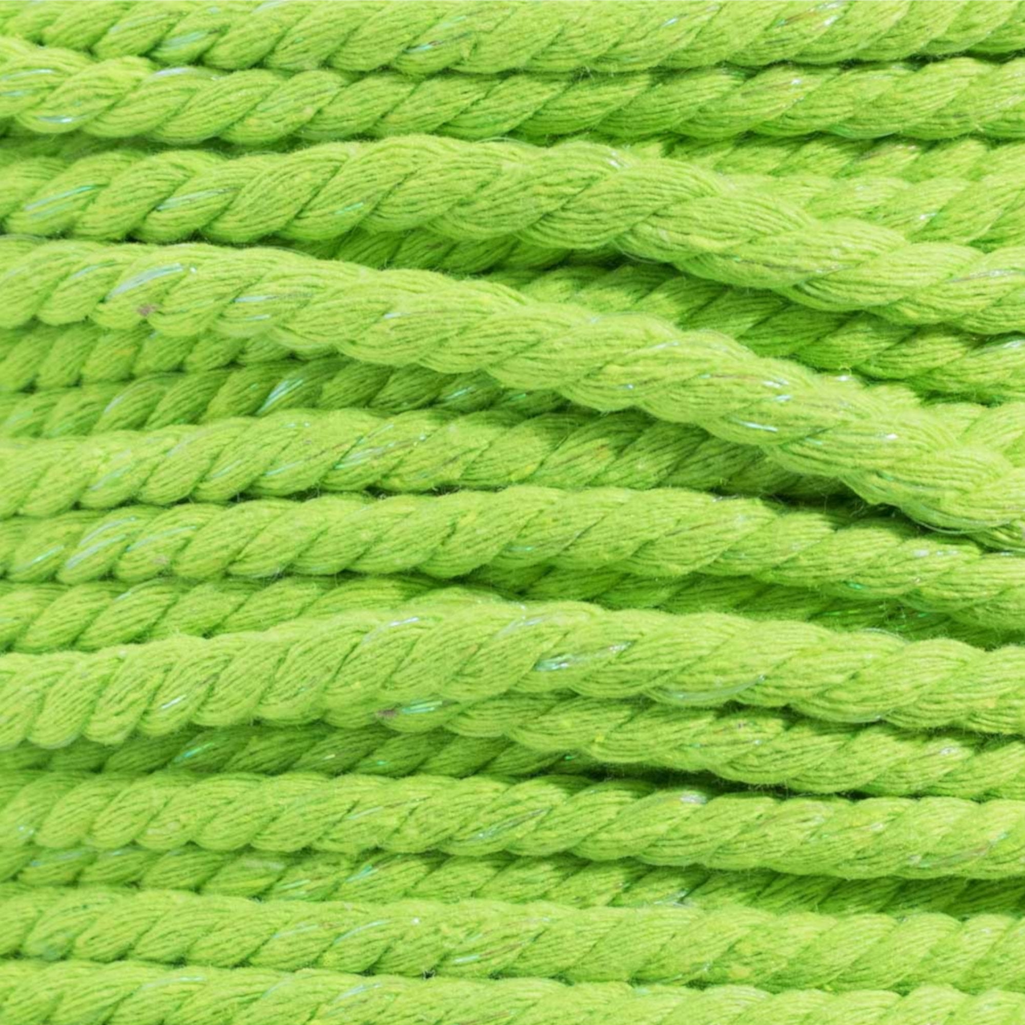 Twisted 3 Strand Glitter Natural Cotton Rope - 1/4In & 1/2In Diameters ...
