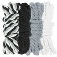 thumbnail image 1 of Twisted 3 Strand Natural Cotton Rope 40 and 100 Foot Kits in 1/4 Inch and 1/2 Inch - Soft Knot Tying Artisan Cord Decorative Crafting - Assorted Colors, 1 of 8