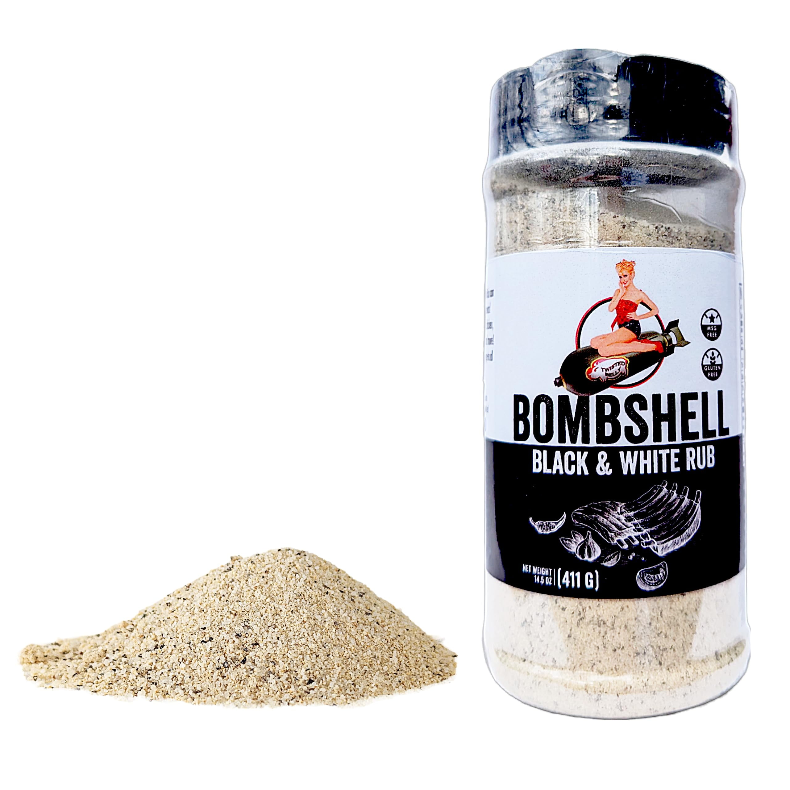 Twisted Belly Bombshell Black STF9 & White All Purpose Rub 14.5oz