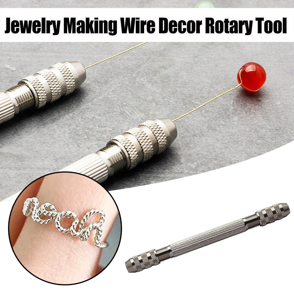 Qiuerte 2-Piece DIY Twisted Copper Wire Tool - Handheld Pin Vise For Jewelry Making, Braiding Wires 0.3mm To 3.2mm