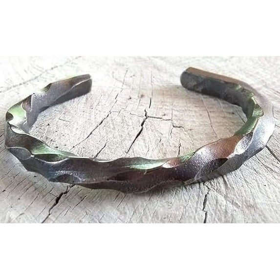 Twisted Cuff Bracelet Iron Bangle Viking Arm Ring Norse Jewelry Nordic Jewelry
