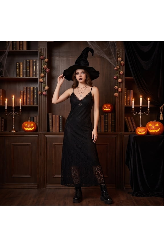 Twisted Curved Pointed Velvet Witch Hat for Women Wide Brim Soft Wizard Witch Hats Halloween Cosplay Gothic Costume Headwear