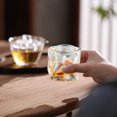 thumbnail image 1 of Twisted Design Whiskey Tumbler Glass - Thickened Barware Light Refracting Drinking Cup Beer Cocktail Glassware Reusable Gift(Multicolor), 1 of 6