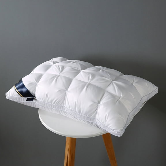 Twisted Feather Velvet Imitation Silk Breathable Bread Pillow,Pillow and Feather Pillows for Neck Back Side Sleepers,17*26 Inch Premium Soft Down Standard Size Pillow for Sleeping,Hotel Bed Pillow