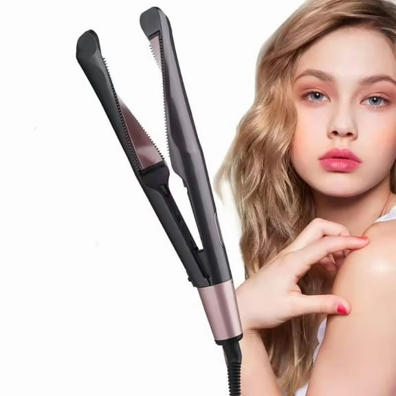Twisted Flat Iron 2 In 1 Hair Straightening And Curling Iron Lcd Ceramic Hair Curler And Straightener