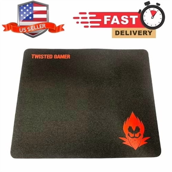 Twisted Gamer MP816 Gameing Mouse Pad Non-Slip Rubber for Desktop PC Laptop, Black - 300 x 245 x 3mm