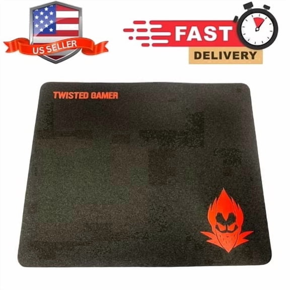 Twisted Gamer MP816 Gameing Mouse Pad Non-Slip Rubber for Desktop PC Laptop, Black - 300 x 245 x 3mm