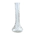 thumbnail image 1 of Twisted Glass Vase, Decorative Flower Vase, Ribbed Texture, Ideal for Hydroponic Plants and Fresh Cut Flowers, Perfect for Living Room, Bedroom, Office, Home Decor Lovers, 1 of 6