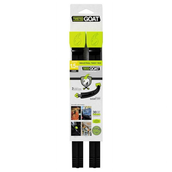 TWIST TIES BLK 18" 2PK (Pack of 1)