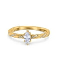 thumbnail image 1 of Twisted Half Eternity Marquise Wedding Engagement Ring Size-8 CZ 925 Silver, 1 of 7