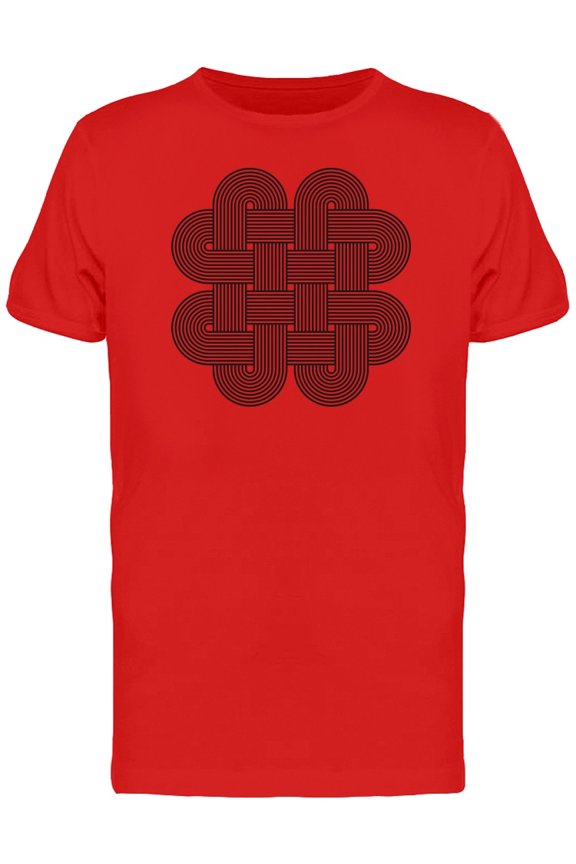 Twisted Lines Knots T-Shirt Men -Image by Shutterstock, Male Small