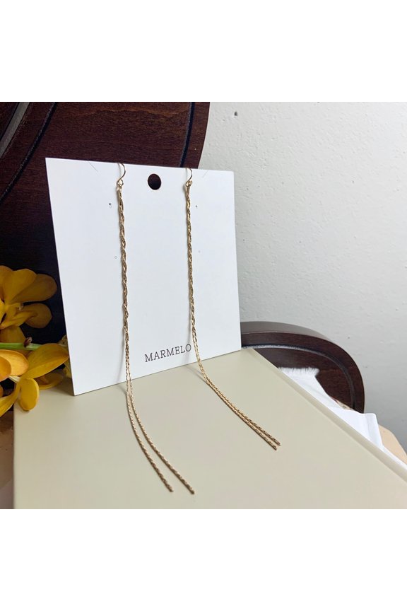 Twisted Long Drop earrings