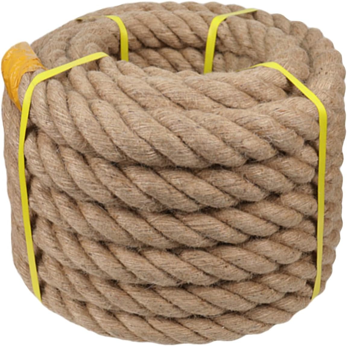 Twisted Manila Rope Natural Jute Rope (2 Inch x 25 Feet) Heavy Duty ...