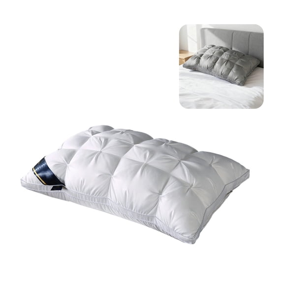 Twisted Microfiber Bed Pillow, Breathable Soft Fluffy Bread Sleeping Pillow, Low Profile 18.90 x 29.13 Inch