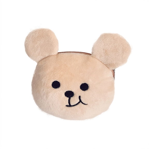 Twisted Mouth Teddy Bear Plush Coin Purse Storage Data Cable Bag Mouth Red Envelope