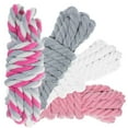 thumbnail image 1 of Twisted Natural Cotton Rope 40 and 100 Foot Combo Kits - Super Soft 3 Strand Artisan Crafting Cord - Variety of Colors - 1/4 and 1/2 inch Diameters - Jewelry, Beading, Decoration, Art, 1 of 8