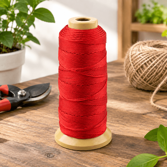Twisted Nylon Line Twine String Cord for Gardening Marking DIY Projects Crafting Masonry (Red, 1mm-656 feet)