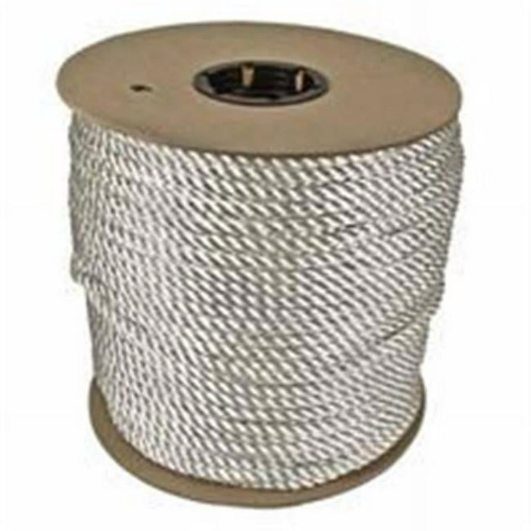 Twisted Nylon Rope .25 in. X 600 in. Reel Solid Twisted White 