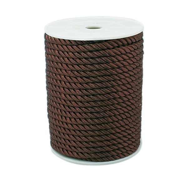 Twisted Nylon Thread Coconut Brown 5mm about 18~19yards/roll(16.4m~17.3m/roll)