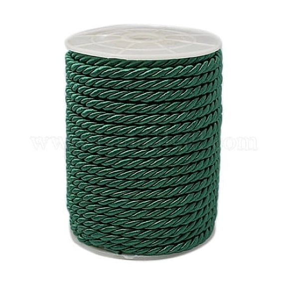 Twisted Nylon Thread Dark Cyan 5mm 18~19yards/roll(16.4m~17.3m/roll) Mixed Color
