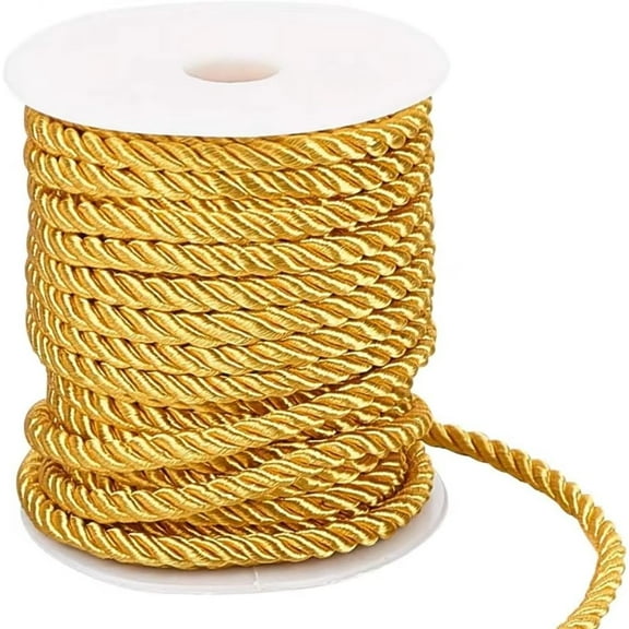 Twisted Nylon Thread Gold 5mm about 18~19yards/roll(16.4m~17.3m/roll)
