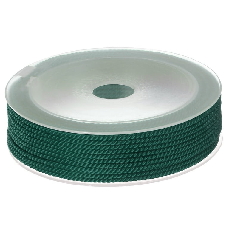 Twisted Nylon Twine Thread Beading Cord 2mm 13M/43 Feet Extra Strong  Braided Nylon String, Dark Green