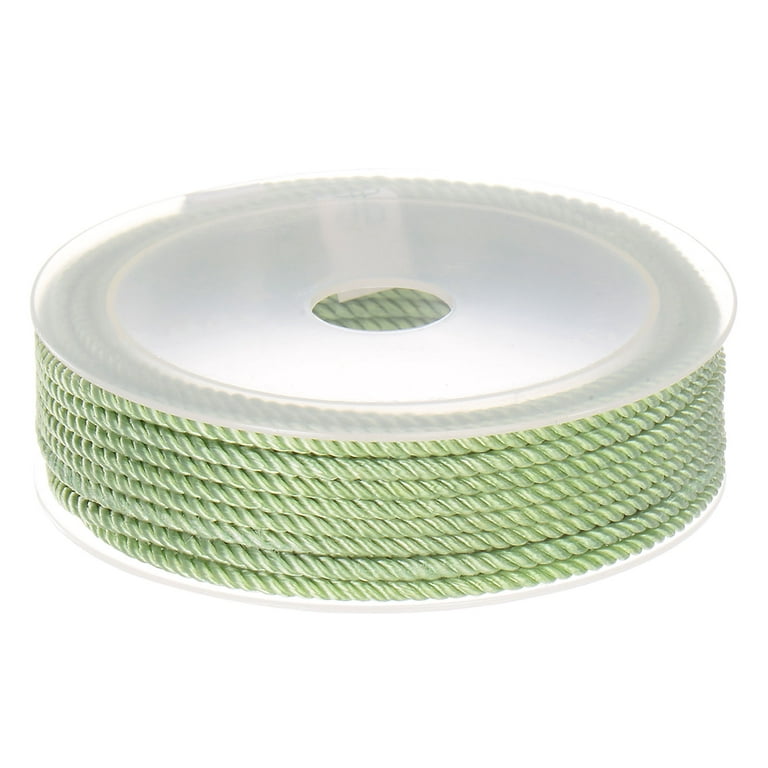 Twisted Nylon Twine Thread Beading Cord 3mm 7M/23 Feet Extra Strong Braided  Nylon String, Turquoise Green
