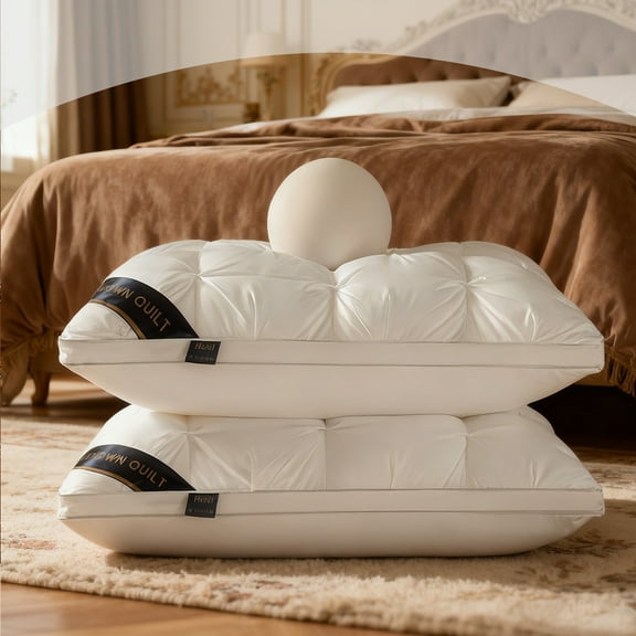 Twisted-Pattern PillowHighly Breathable Bed Pillow, Suitable for Back, Side & Stomach Sleepers, Ideal for Home Use, 29x19 inches (White)