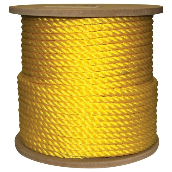 Rope King TP-12400Y, Twisted Poly Rope, 1/2" x 400', Yellow, 1 Each