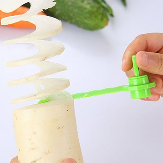 Twisted Potato Slicer Tornado Fry Rolling Spiral Cutter Knife Tower Chips Manual Maker For Snack Vegetables Fruit Kitchen Tool Creativity Cucumber Carrot Radish Flower Plattern