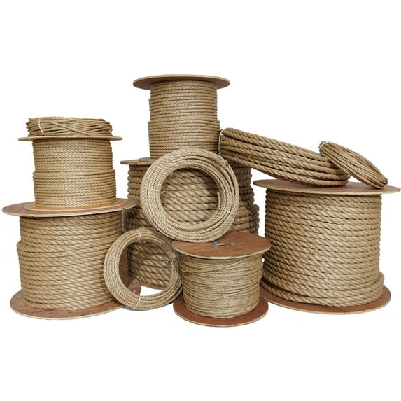 Twisted ProManila Rope - UnManila, 3 Strand Outdoor Rope - Lightweight Synthetic Manila for DIY Projects, Marine, Commercial, DIY, Contractor - 5/8 Inch x 600 Feet (Spool)