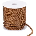 thumbnail image 1 of Twisted Rope 5mm Twisted Cord 59 Feet Decorative Rope Twisted Silk Ropes Satin Shiny Cord for Handfasting School Home Decors Curtain Tieback Graduation Honor Cord (Saddle Brown), 1 of 9