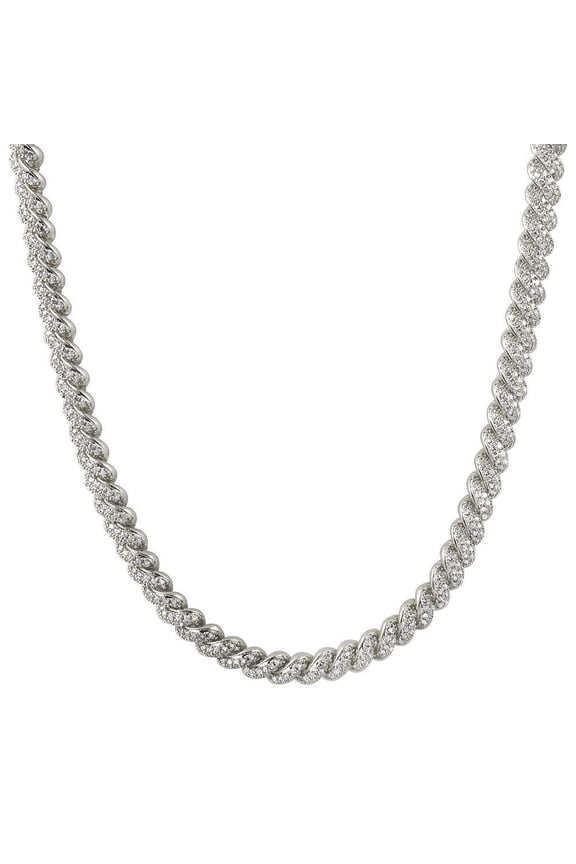 Twisted Rope CZ Bling Bling Iced Out Chain